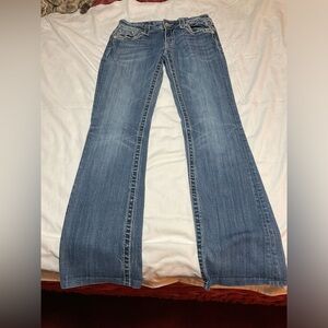 Miss Me JP5774B boot cut jeans size 28 possibly hemmed?